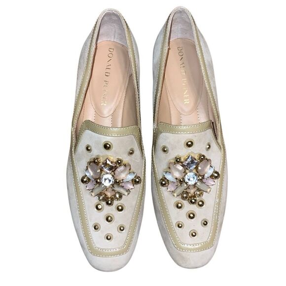 Women's Donald Pliner Rezza Crystal Embellished Loafers size 7 - Picture 5 of 9